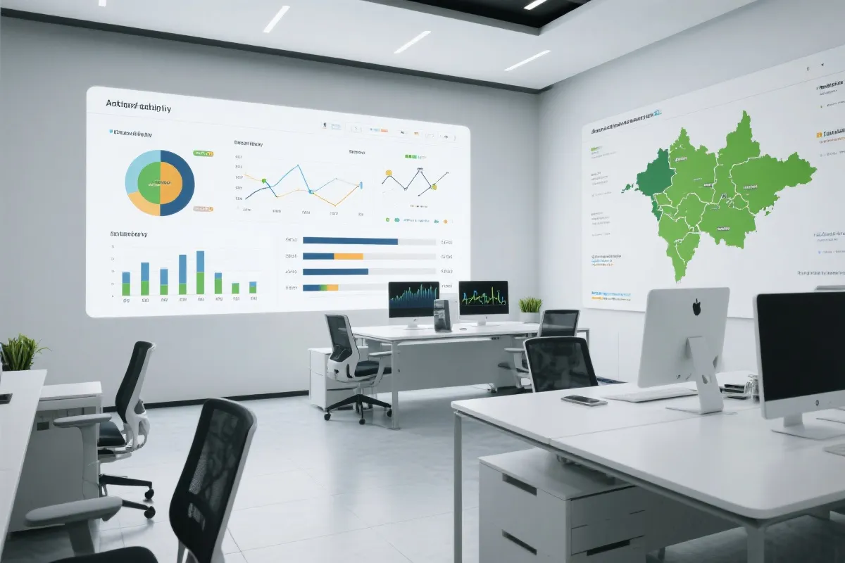 数据分析仪表盘示意图